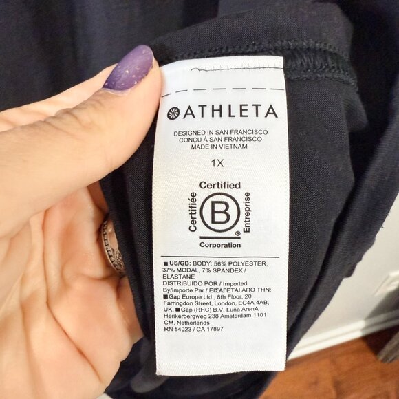 Athleta Cloudlight Stratus Top Black Size 1X - Picture 3 of 6
